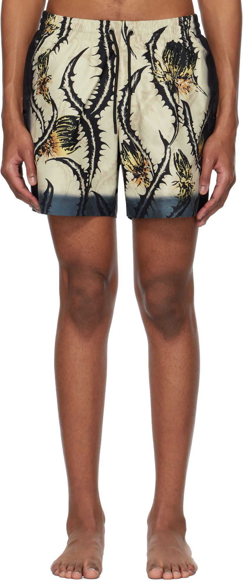 Kopalke Dries Van Noten Dries Van Noten Printed Swim Shorts Bež | 251-022500-1436