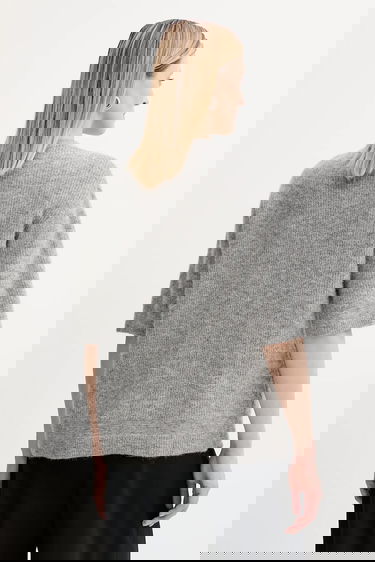 Pleteni pulover Samsoe Samsoe Samsoe Samsoe SAANOURA Cardigan Siva | F25200115, 2