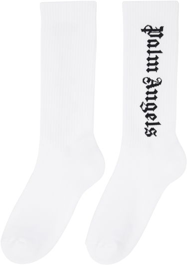 Nogavice Palm Angels Logo Socks Bela | PMRA001C99FAB0020110, 1