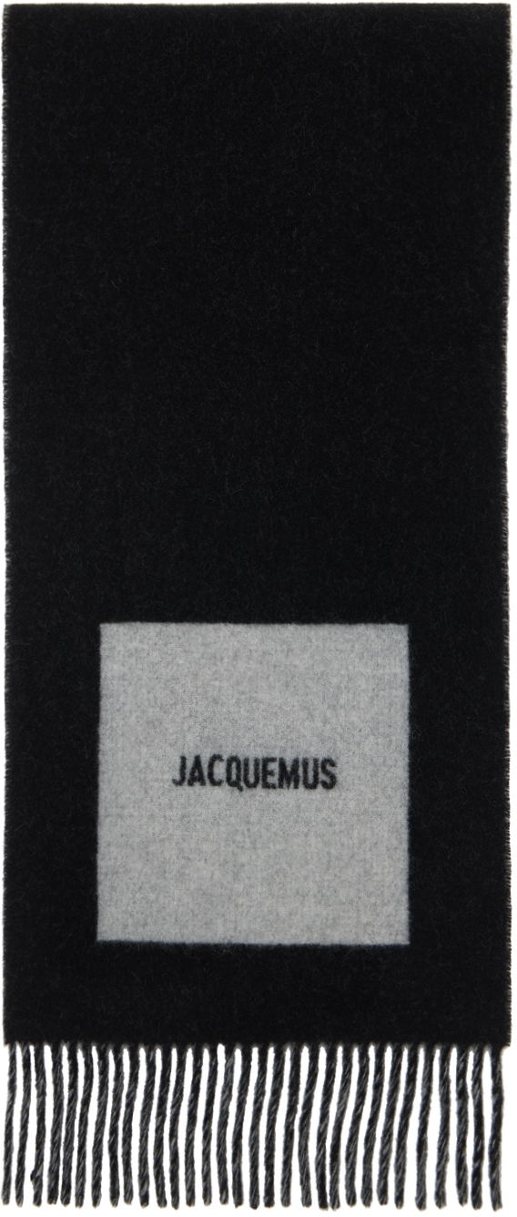 Šala Jacquemus Square Scarf Črna | 24H246AC687-5202