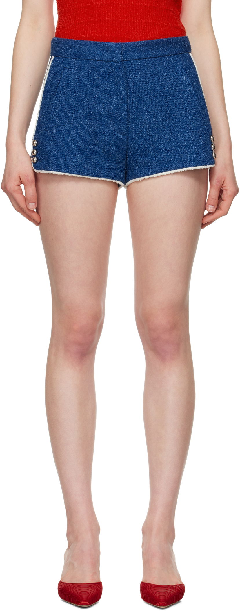 Kratke hlače MSGM MSGM Cotton Shorts Modra | 3841MDB07 257112