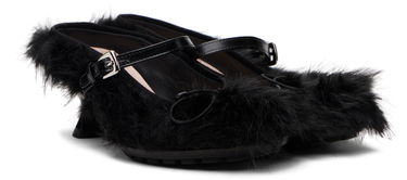 Nakit Simone Rocha Simone Rocha Faux Fur Grip Mule Heels Črna | HBG1 1090, 3