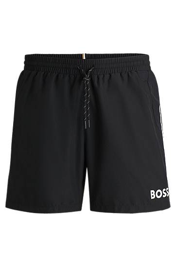 Kopalke BOSS BOSS Quick-Drying Swim Shorts with Contrast Details Črna | 50514429