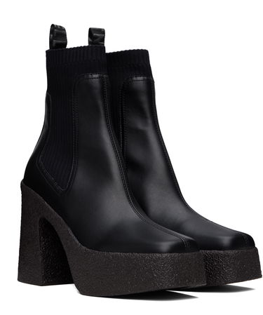 Nogavice Stella McCartney Stella McCartney Skyla Heeled Sock Chelsea Boots Črna | 810440APADE0, 3