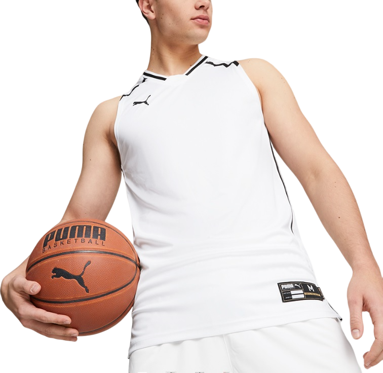 Dres Puma Hoops Team Game Jersey Bela | 676628-02