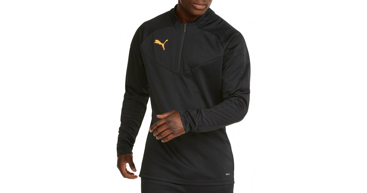 Pleteni pulover Puma Puma individualFINAL Training 1/4 Zip Top Črna | 65795045, 1