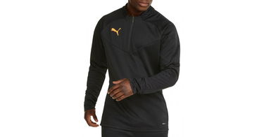 Pleteni pulover Puma Puma individualFINAL Training 1/4 Zip Top Črna | 65795045, 1