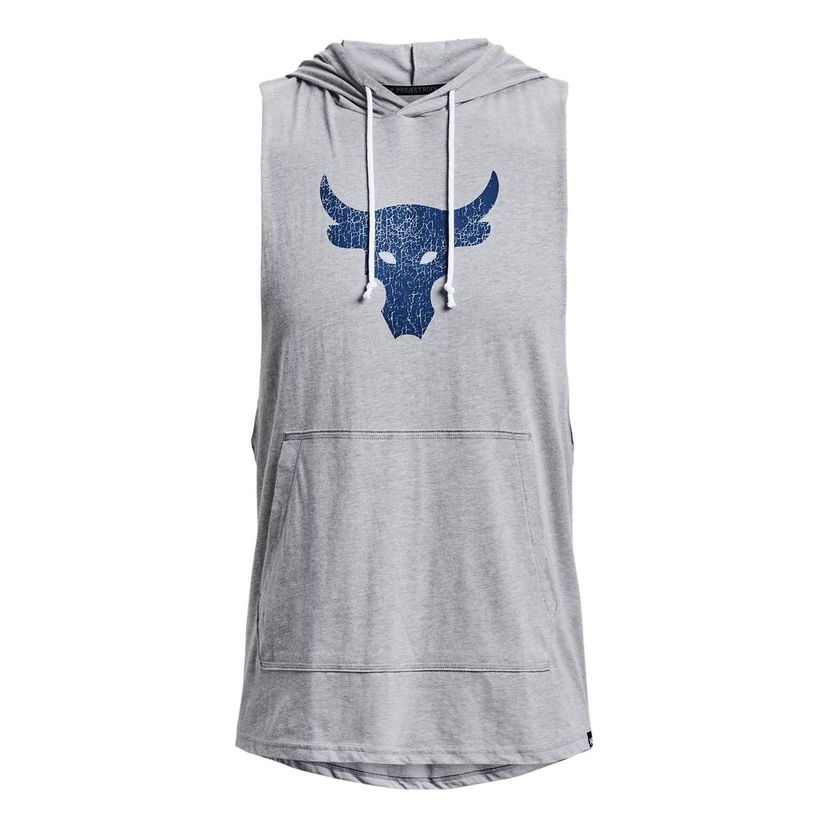 Majica brez rokavov Under Armour Project Rock Bull Sleeveless Hoodie Siva | 1376939-035