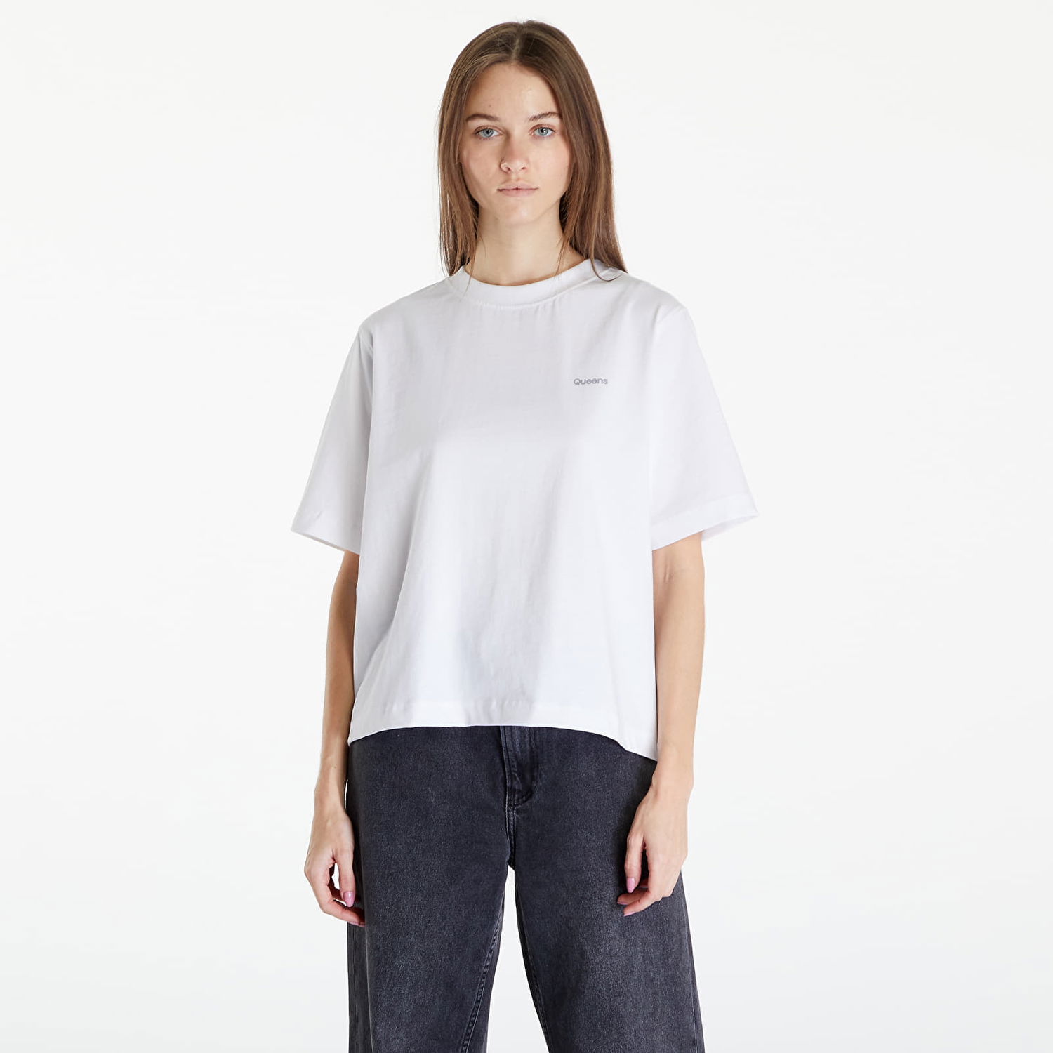 Majica Queens Essential T-Shirt With Contrast Print White Bela | QNS_018, 0