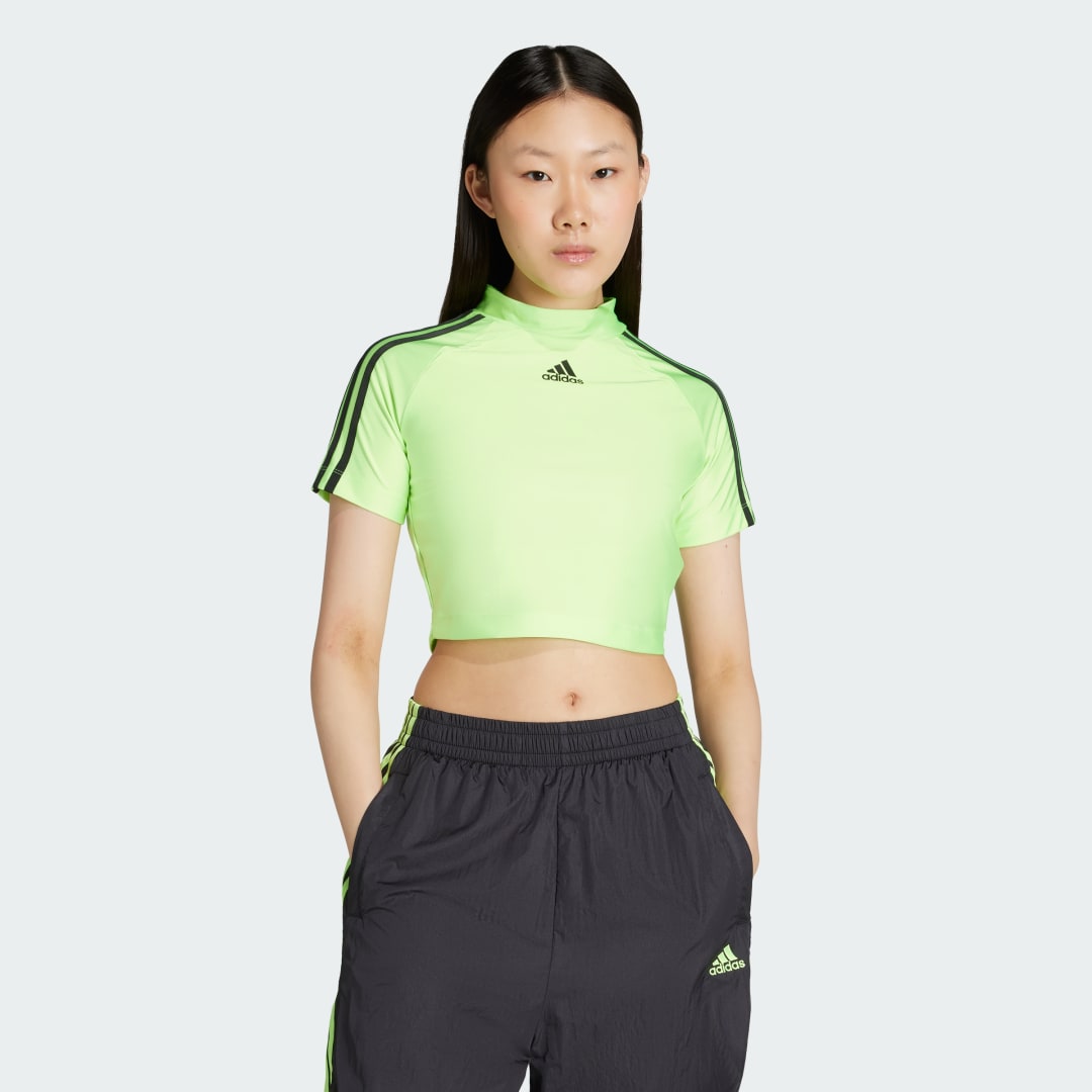 Krop-top adidas Performance Teamgeist Adicolor Crop Top Zelena | JZ8280, 0