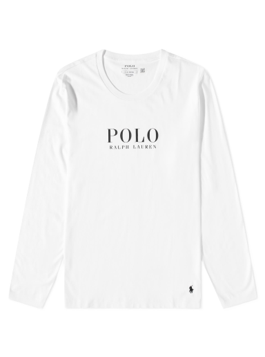 Majica Polo by Ralph Lauren Long Sleeve Logo Lounge Tee Bela | 714899614005