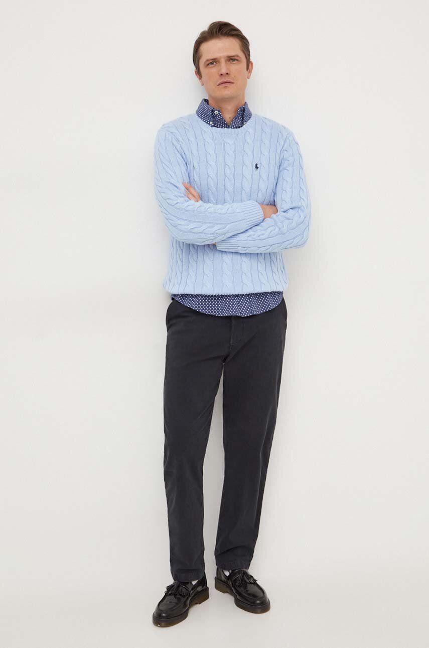 Pleteni pulover Polo by Ralph Lauren Cable Knit Sweater Modra | 710775885, 1