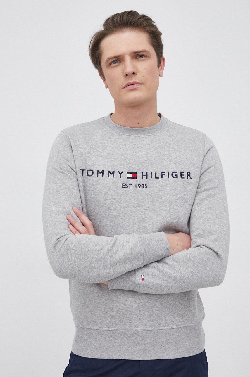 Pleteni pulover Tommy Hilfiger Tommy Hilfiger Sweatshirt Siva | MW0MW11596.PPYY, 0