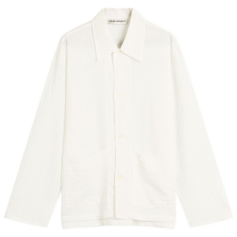 Srajce OUR LEGACY Our Legacy Haven Stripe Viscose Jacket Bela | M2252HB