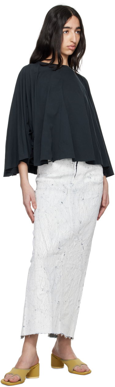 Pleteni pulover Maison Margiela MM6 Maison Margiela Jersey Batwing Top Črna | S62NH0038 M20115, 3