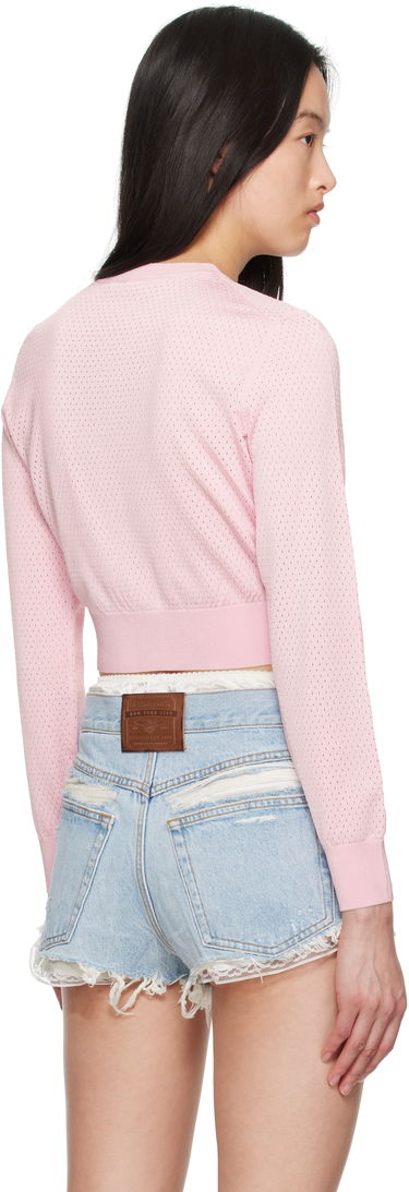 Pleteni pulover Alexander Wang alexanderwang.t Cropped Athletic Mesh Cardigan Roza | 4KC2253016, 2