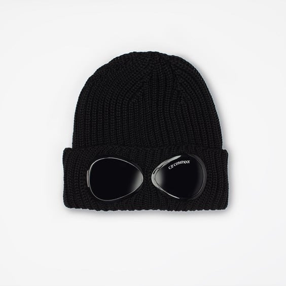 Beanie C.P. Company Merino Wool Goggle Beanie Črna | 15CMAC122A-999, 0