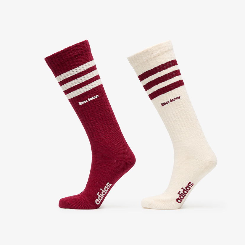Nogavice adidas Originals Wales Bonner x 3 Stripes 2-Pack Socks Bela | JH3610