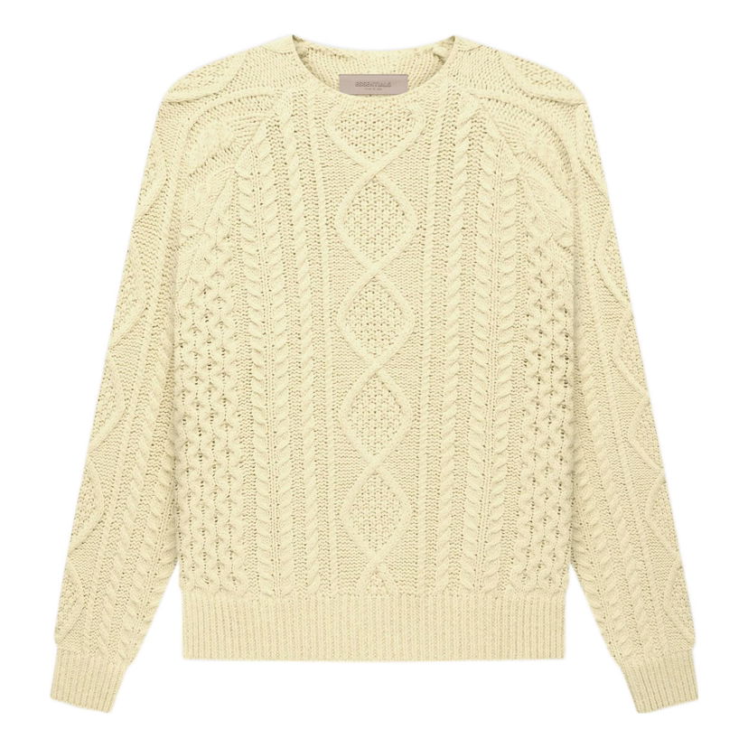 Pleteni pulover Fear of God Fear of God Essentials Knit Sweater Bež | FOG-FW22-403