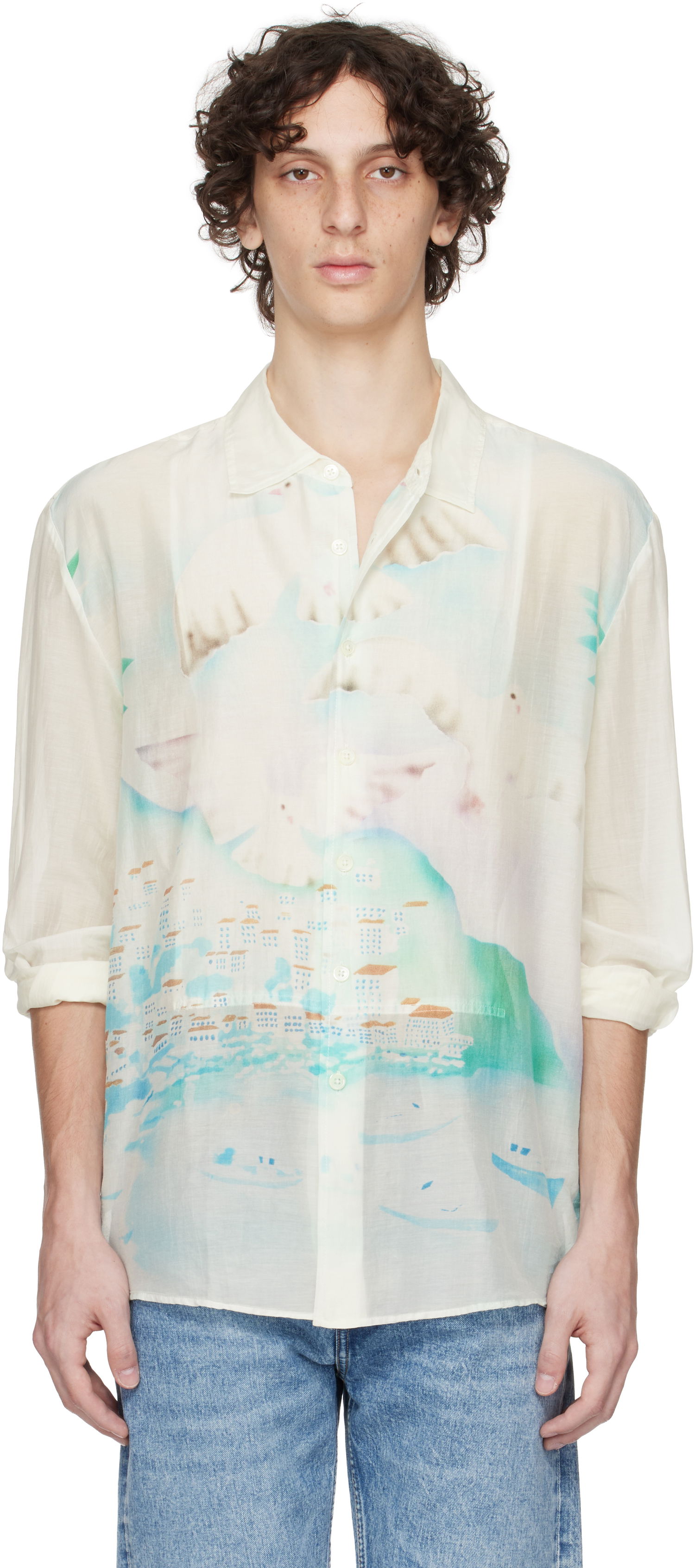 Srajce OUR LEGACY Our Legacy Adorn Print Shirt Bela | M2252AS, 0
