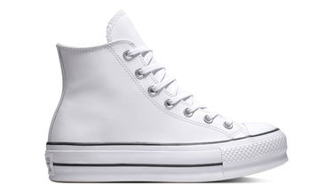 Superge in čevlji Converse Chuck Taylor All Star Platform Leather High-Top Bela | 561676C, 0