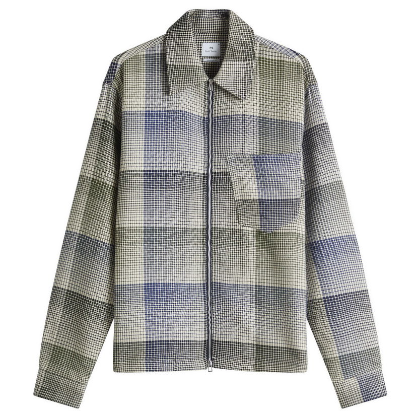 Srajce Paul Smith Paul Smith Zip Front Plaid Shirt Večbarvna | M2R-366Z-P22265-60
