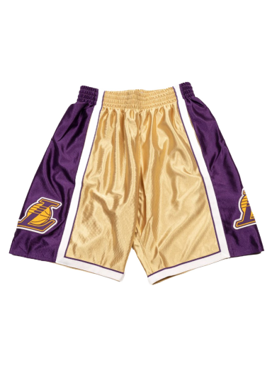 Kratke hlače Mitchell & Ness Los Angeles Lakers 75th Gold Swingman Shorts Kovinski | SMSH4399-LAL09PPPGOLD
