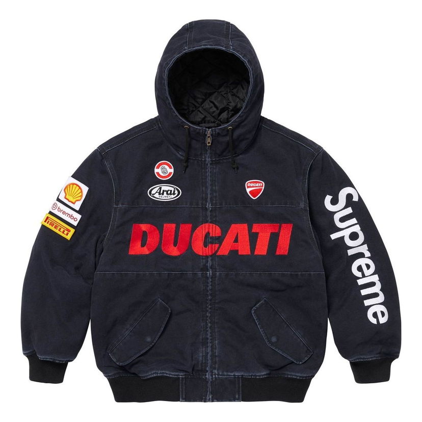 Bomber jakna Supreme Supreme DUCATI Hooded Racing Jacket Modra | SUP-SS24-275