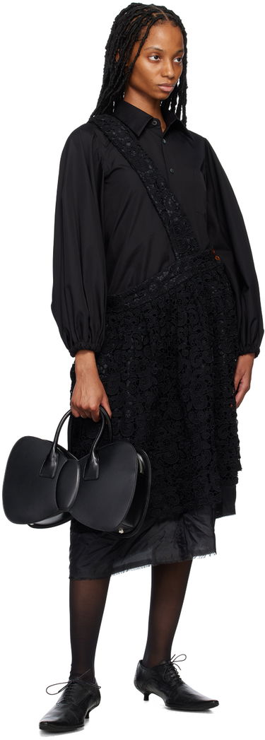 Obleke Comme des Garçons Comme des Garçons Floral Lace Midi Skirt Črna | RK-A004-051, 3