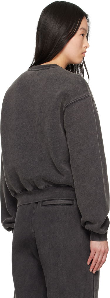 Pleteni pulover Alexander Wang Alexander Wang Distressed Logo Sweatshirt Siva | 4CC2251539, 2
