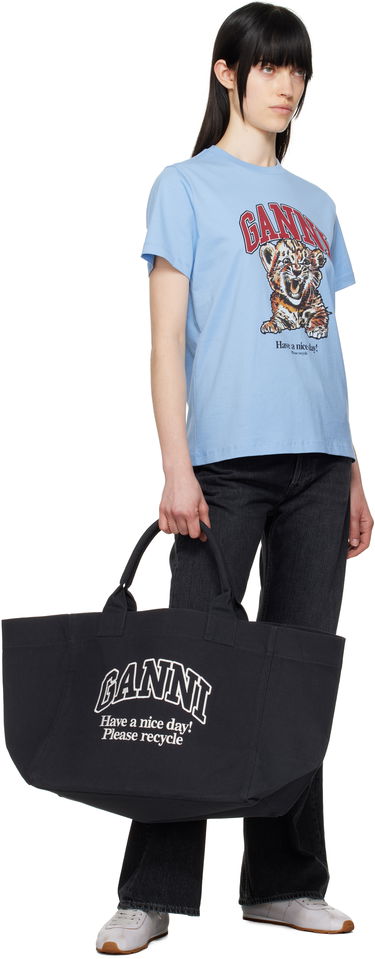 Tote bag GANNI GANNI Oversized Canvas Tote Bag Črna | A6680, 3