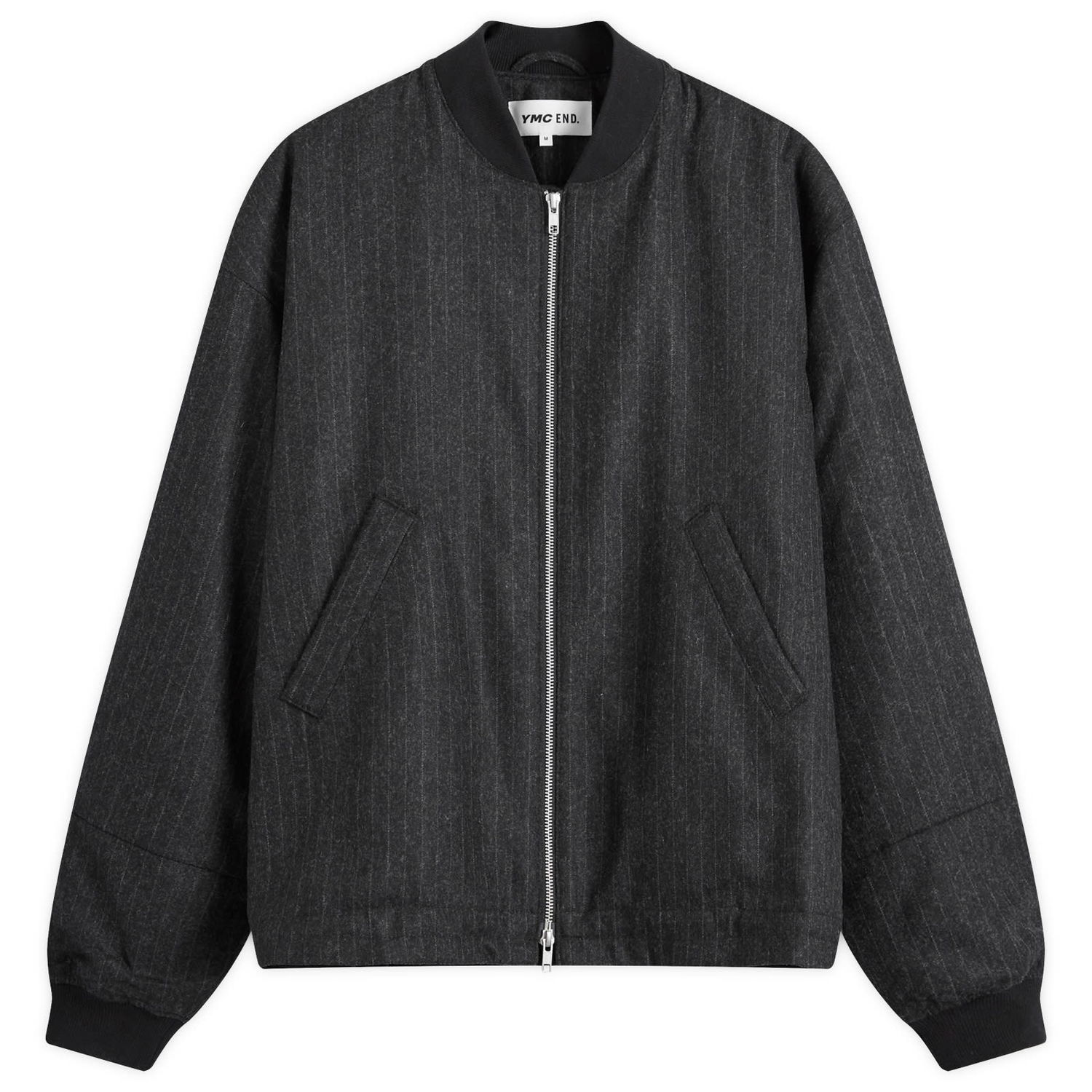 Bomber jakna YMC YMC Basement Bomber Jacket Chalkstripe Črna | END-YMCNWB-PWT, 1