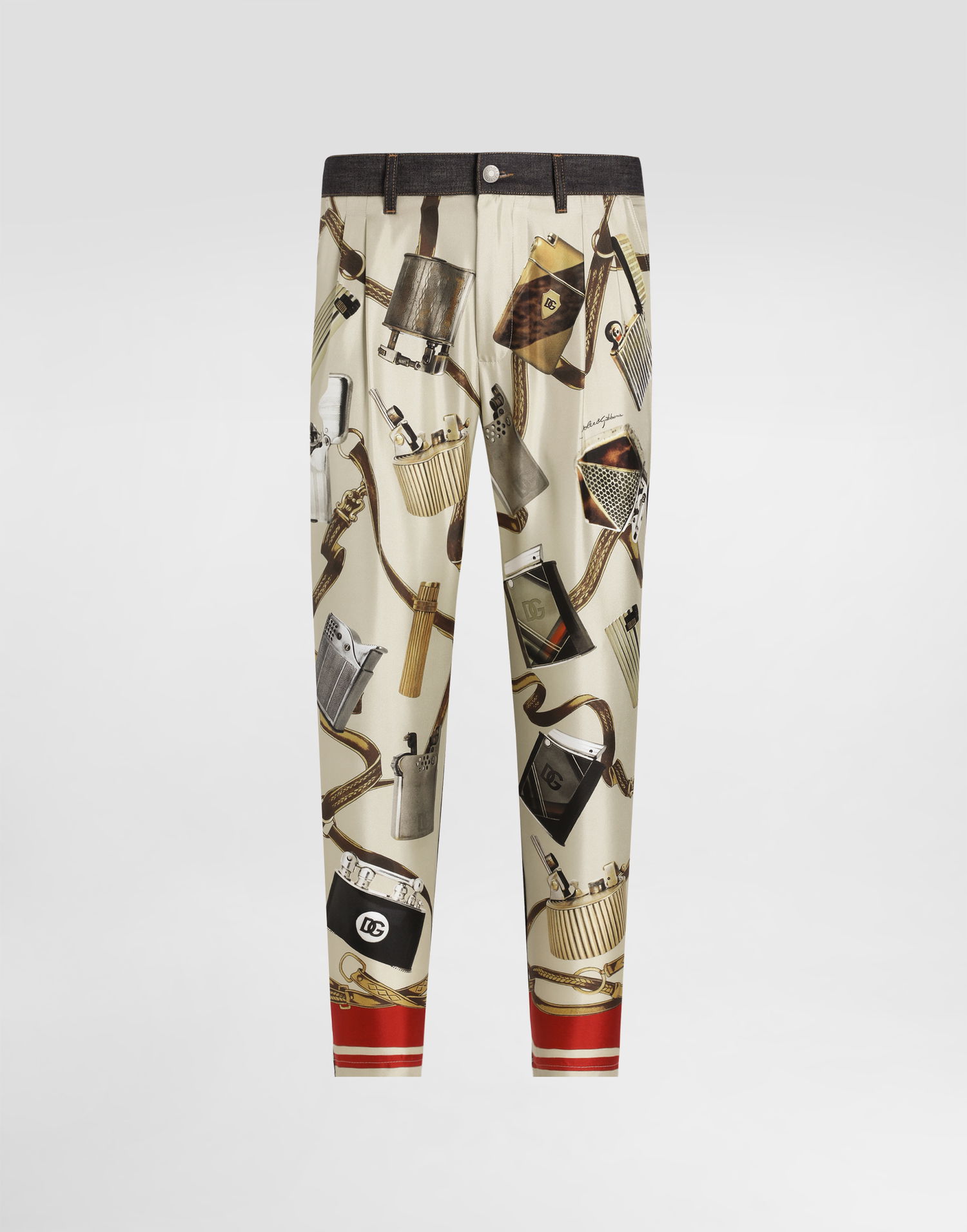 Kavbojke Dolce & Gabbana Dolce & Gabbana Loose Fit Jeans with Lighter Print Bež | GYK0ADG8MD8S9001, 0