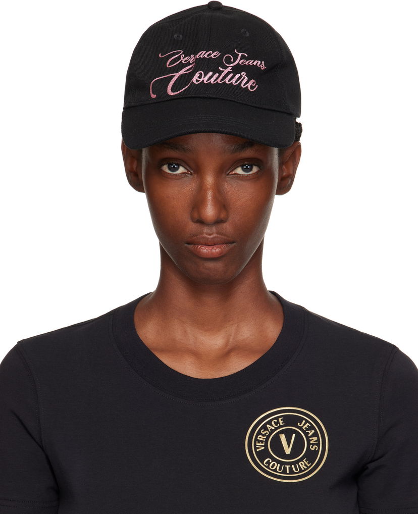 Kapa Versace Versace Jeans Couture Logo Baseball Cap Črna | E79VAZK34_EZG391