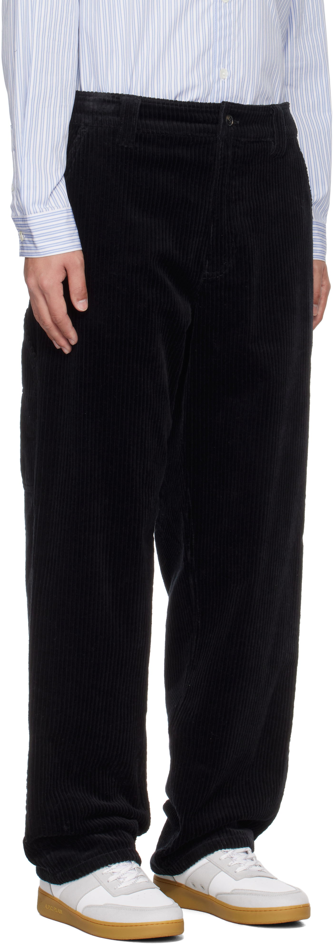 Cargo hlače A.P.C. A.P.C. Fergus Corduroy Pants Črna | COHDW-M08500, 1