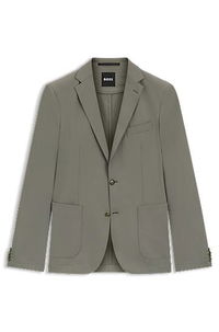 Dressletic slim-fit performance-stretch jersey blazer with notch lapels and two-button closure