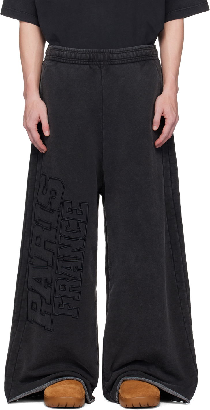 Trenirka VETEMENTS Black 'Paris' XXXL Sweatpants Črna | UA65SP550B