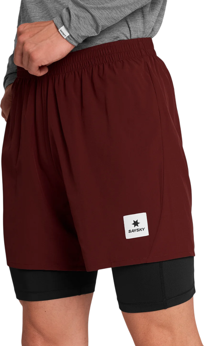 Kratke hlače Saysky Saysky Pace 2 in 1 5" Shorts Bordo | omrsh20c509-omrsh20c509