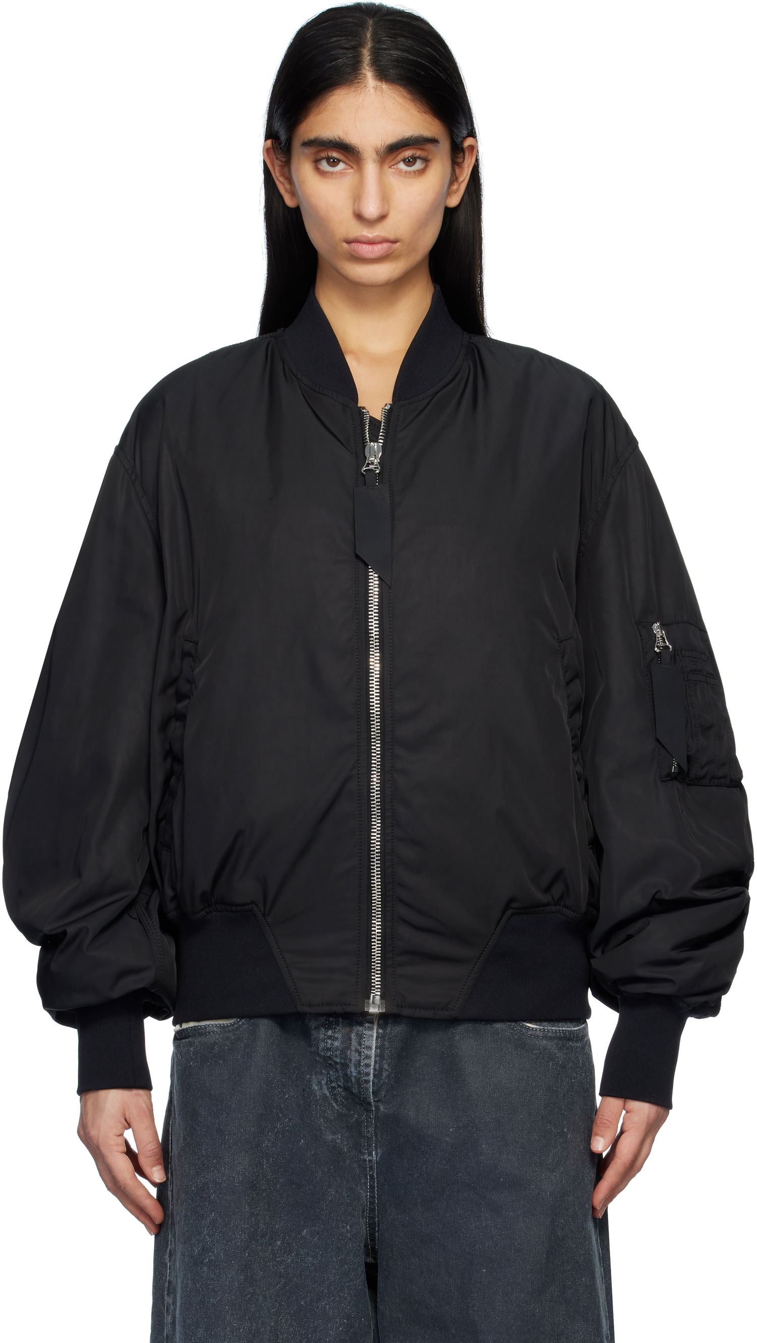 Bomber jakna The Attico Attico Anja Bomber Jacket Črna | 250WCB00070 PLL001AA, 0