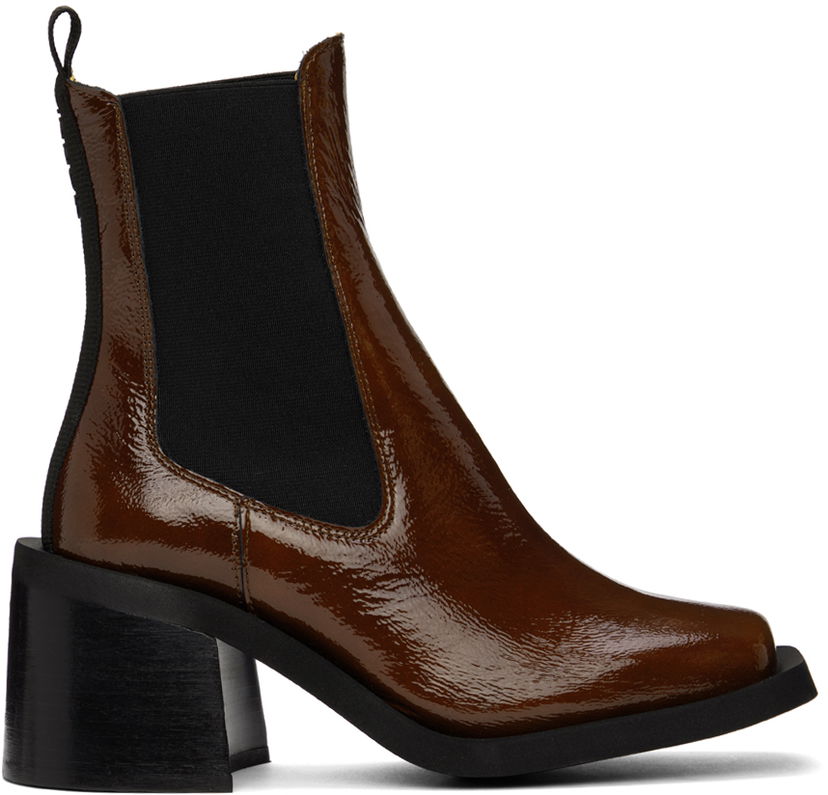 Superge in čevlji GANNI GANNI Heeled Chelsea Boots Rjava | S1814