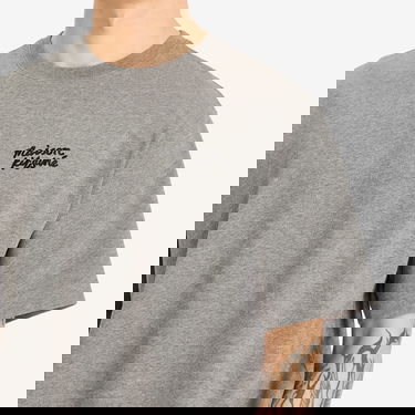 Majica MAISON KITSUNÉ Maison Kitsuné Handwriting Embroidery Oversize T-Shirt, Size Large Siva | OM00123KJ0119-H131, 5