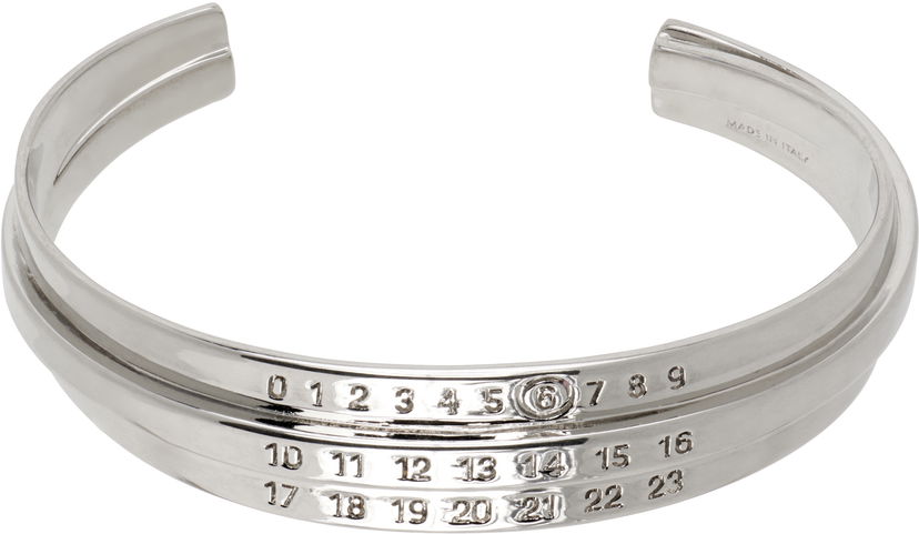 Zapestnica Maison Margiela MM6 Maison Margiela Triple Logo Cuff Bracelet Kovinski | SM6UY0095 P6627