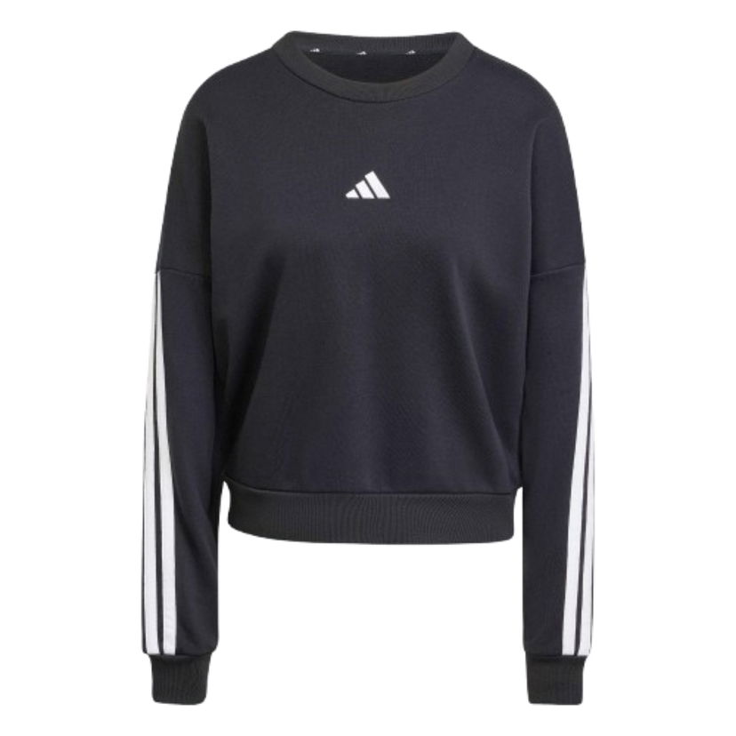 Pulover adidas Originals Essentials 3-Stripes French Terry Sweatshirt Črna | JE0016
