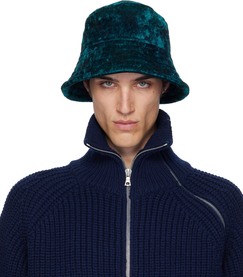 Klobuk Dries Van Noten Dries Van Noten Velvet Bucket Hat Zelena | 252-029501-2133