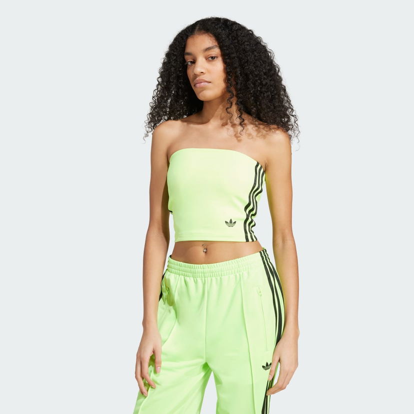 Krop-top adidas Performance Adicolor 3-Stripes Tube Top Zelena | JX7719
