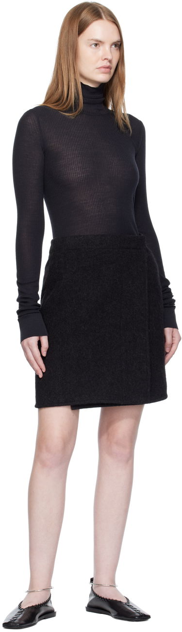 Pleteni pulover LEMAIRE Lemaire Seamless Turtleneck Črna | TO1460 LK1032, 4