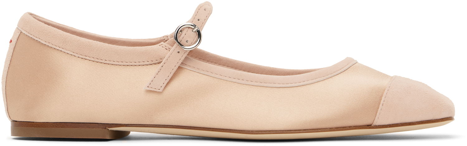 Modni dodatki Aeyde Aeyde Uma Satin Toe-Cap Ballerina Flats Roza | A11-FL-RKLS08FL169-SS25-960-067, 0