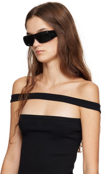 Sončna očala Courrèges Rectangular Sunglasses Črna | 224ALU013AC0006, 3