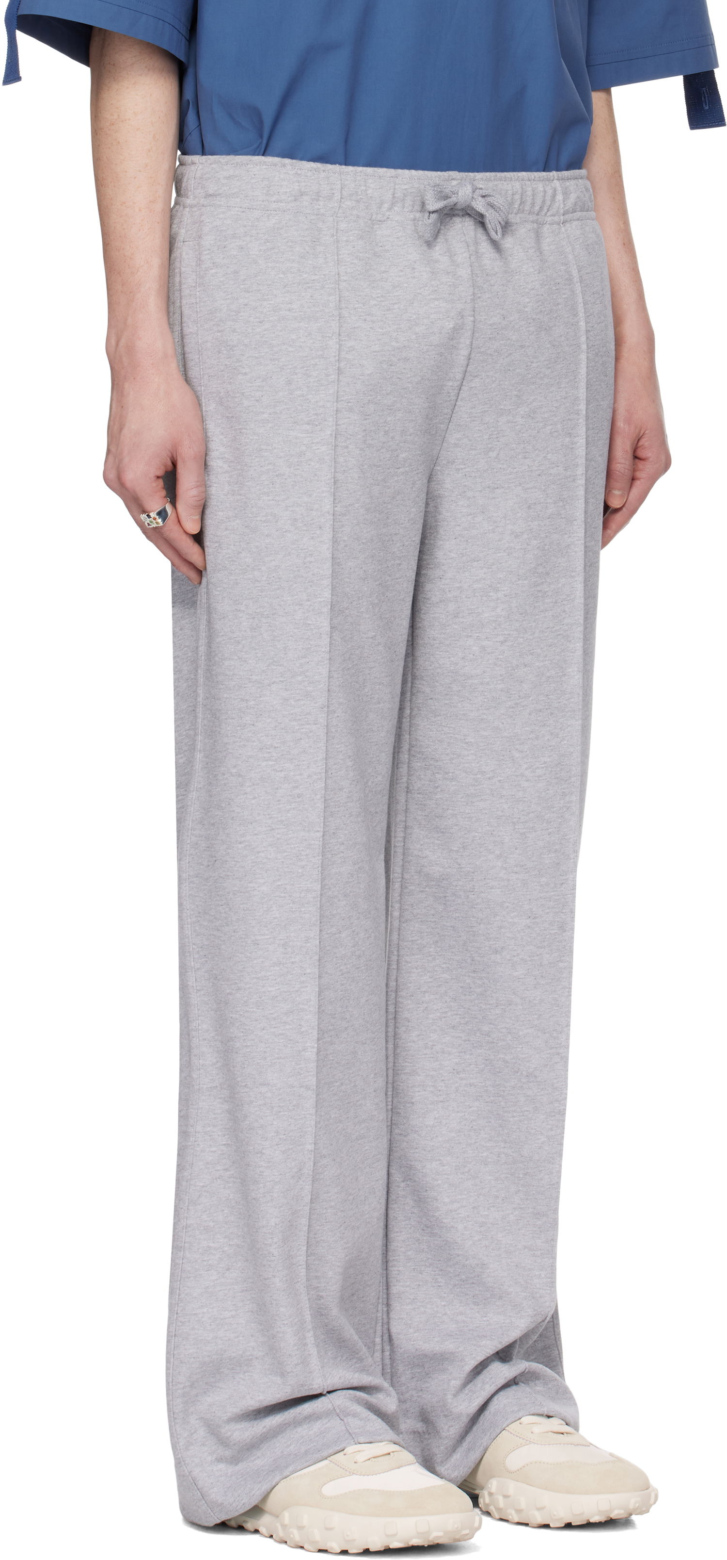 Trenirka JW Anderson JW Anderson Pintuck Sweatpants Siva | JR0051-PG1742, 1