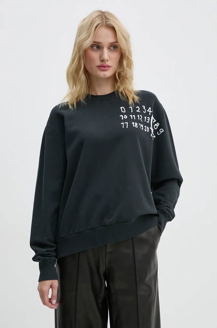 Pulover Maison Margiela Sweatshirt Printed Črna | S62GU0132.M25004